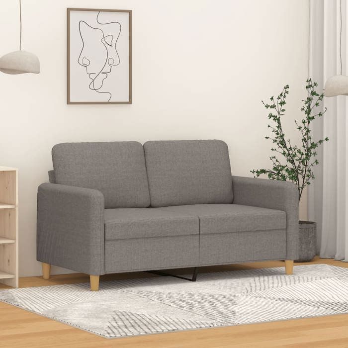 Canapé à 2 places Taupe 120 cm Tissu 359477