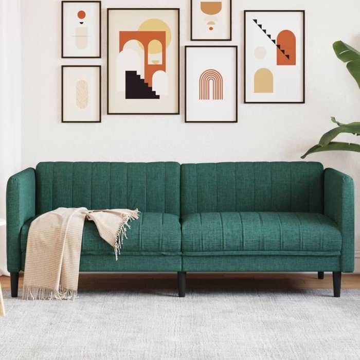 Canapé à 3 Places, Chaise de Relaxation avec Accoudoirs et Dossier, Siège avec Pieds, Fauteuil TV de Salon, Moderne, 372617