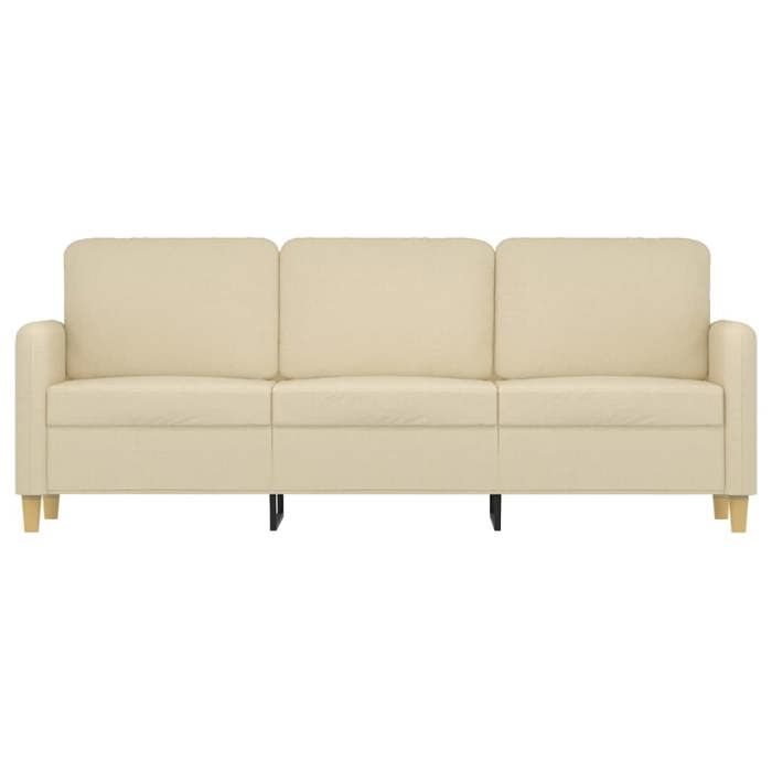 Sofa droit fixe - Clic Clac Canapé à 3 places - NEUF - Crème 180 cm Tissu CA9493878