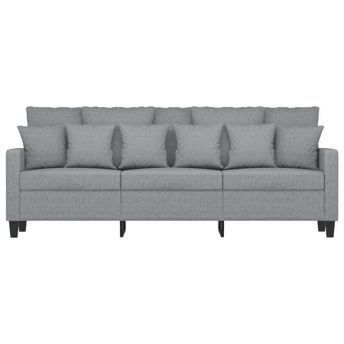 Sofa droit fixe - Clic Clac Canapé à 3 places - NEUF - Gris clair 180 cm Tissu CA5863792