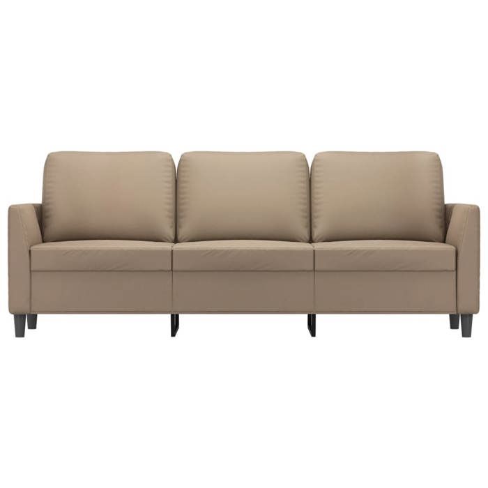 Sofa droit fixe - Clic Clac Canapé à 3 places - NEUF - Cappuccino 180 cm Similicuir CA4912497