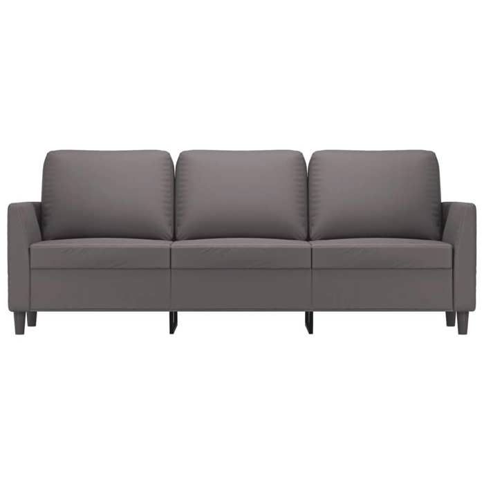 Sofa droit fixe - Clic Clac Canapé à 3 places - NEUF - Gris 180 cm Similicuir CA7411088