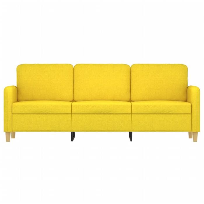 Sofa droit fixe - Clic Clac Canapé à 3 places - NEUF - Jaune clair 180 cm Tissu CA5996489