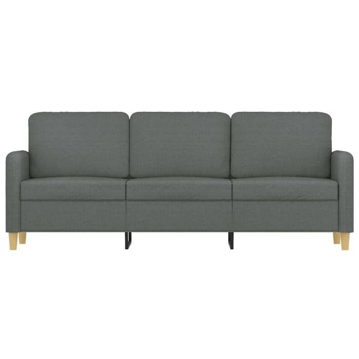 Sofa droit fixe - Clic Clac Canapé à 3 places - NEUF - Gris foncé 180 cm Tissu CA9930049