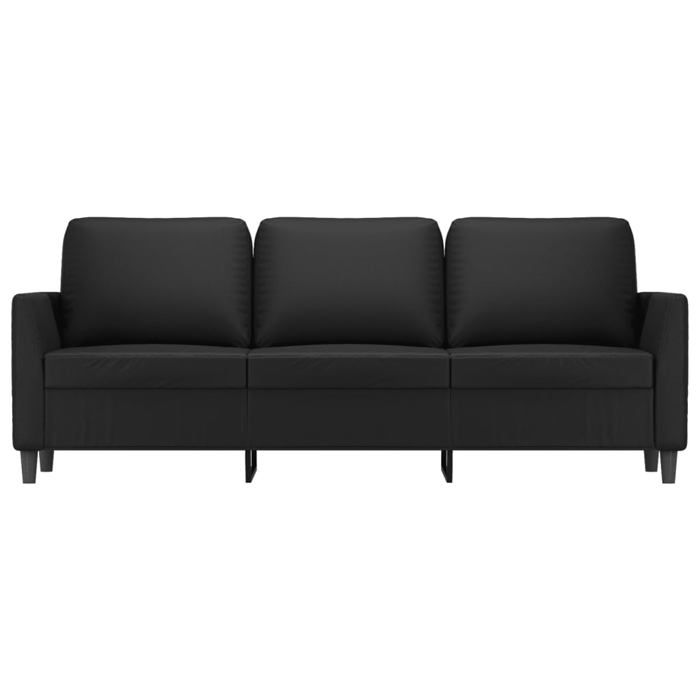 Sofa droit fixe - Clic Clac Canapé à 3 places - NEUF - Noir 180 cm Similicuir CA7630782