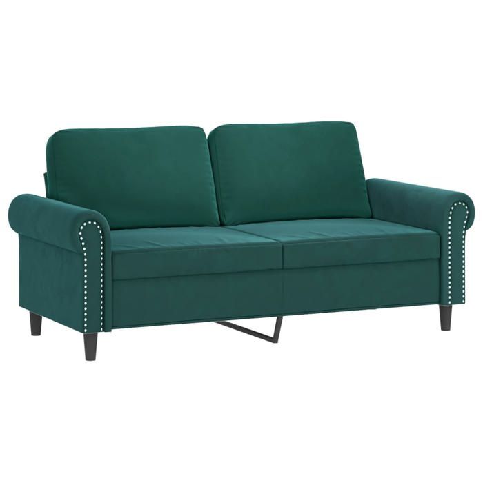 Magnifique Canapé à 2 places Vert foncé 140 cm Velours SS0000261649