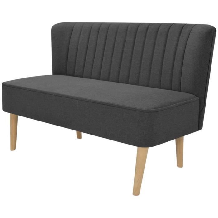 Canapé salon séjour | Canapé 117x55,5x77 cm Tissu Gris foncé 117x55,5x77 cm