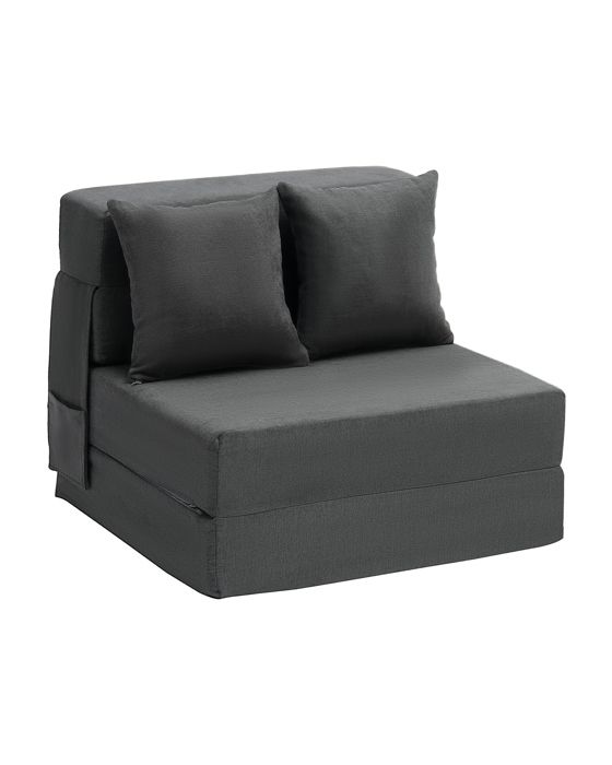 Canapé-lit Pliant-VEVOR-3 en 1-Fauteuil-lit Convertible Pliable, 2 Oreillers et Housse Lavable-186 x 73 cm (Single)