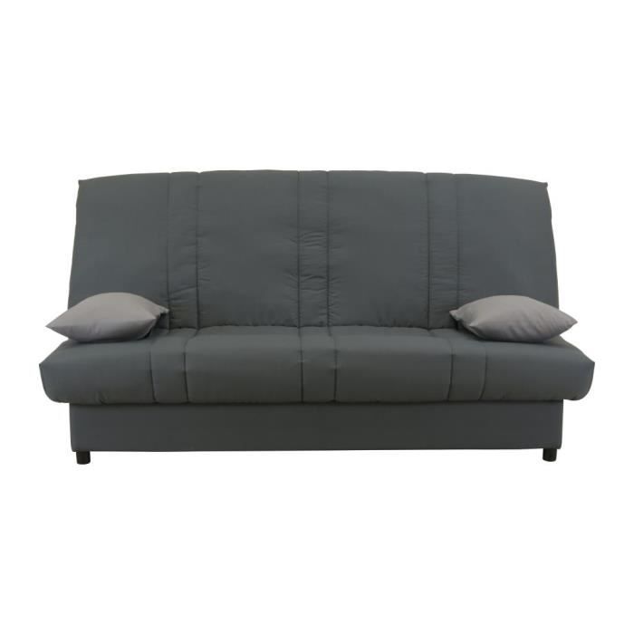 Canapé convertible clic-clac en tissu gris anthracite FARWEST III
