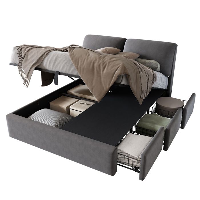 Canapé d'angle panoramique en U convertible 7 places - Velours Chenille Blanc-pour salon, bureau,appartement-L272 x P136 x H88