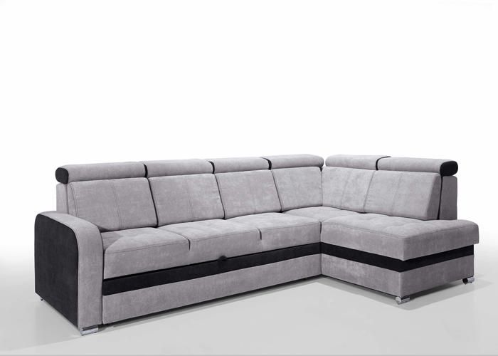 Robin Inspire GLEN Canapé d'angle avec Fonction de Couchage, Canapé-lit avec de Couchage, Droite Gris, 304 x 180 x 95 cm