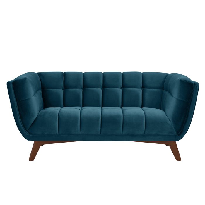 Canapé.2 places en velours bleu foncé -  Rendez-Vous Déco