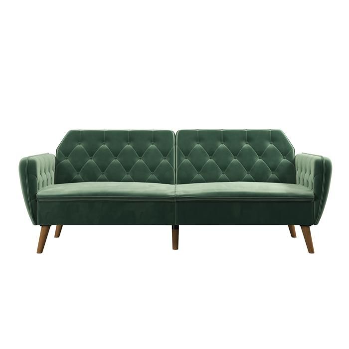 Tallulah | Canapé-lit 3 places en vert velours
