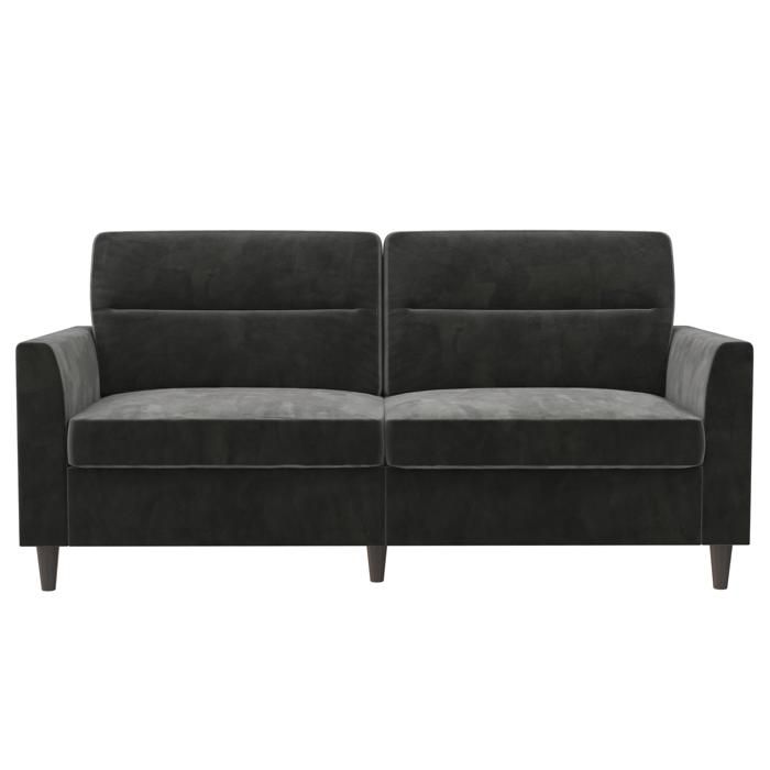 Concord | Canapé 3 places en velours luxe gris
