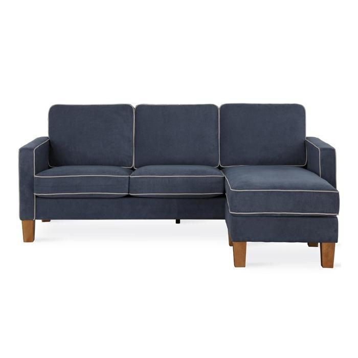 Bowen | Canapé 3 places avec chaise longue en bleu