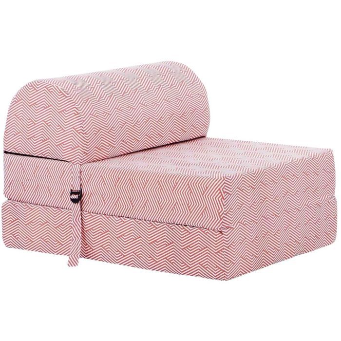 Chauffeuse en coton Chevron Vieux rose