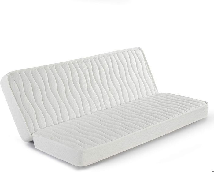 Matelas Clic Clac Canapé Convertible Lit 130x190 13cm de Hauteur avec Rivet de Sécurité
