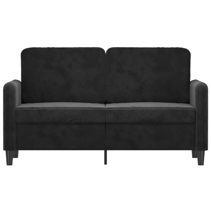 Mxzzand-Canapé à 2 places Noir 120 cm Velours-DX3613