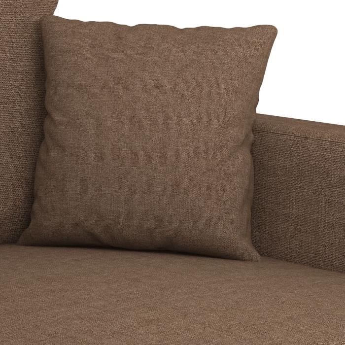 Canapé à 3 places Marron 180 cm Tissu Mothinessto YY6268
