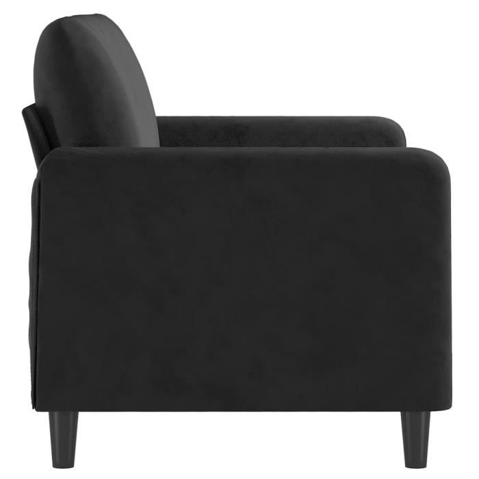 Canapé à 2 places Noir 120 cm Velours Qqmora xY5883