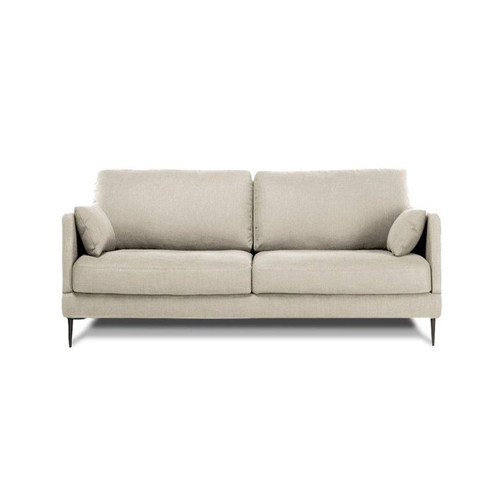 Canapé Tissu Convertible Beige - MAISON AUBERTIN - Splendido - Confort Moelleux - 2 Places