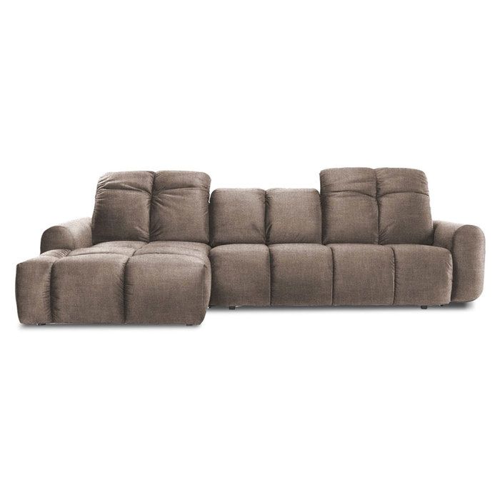 Canapé Tissu Angle gauche Taupe Anacapri - 3 Places