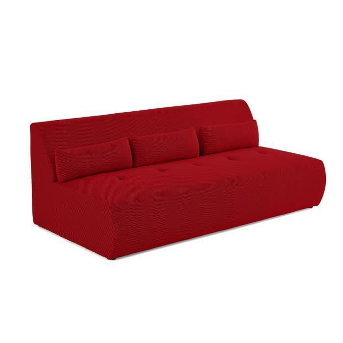 Onyx - canapé droit 3 places - en tissu mailles 3D - Rouge