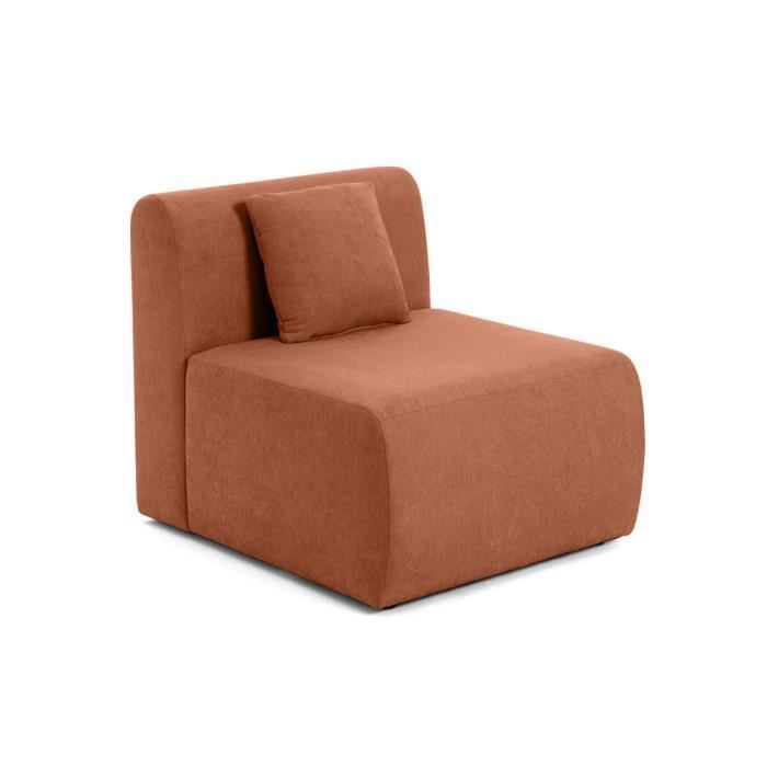 Ikare - module d'assise sans accoudoirs - en tissu - Terracotta