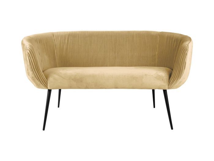 Leitmotiv - Canapé en velours Majestic - 2 Places - Beige