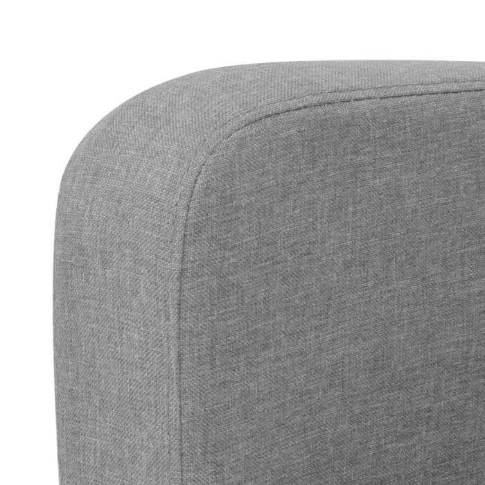 FASHTROOM Canapé à 2 places 135 x 65 x 76 cm Gris clair 111607