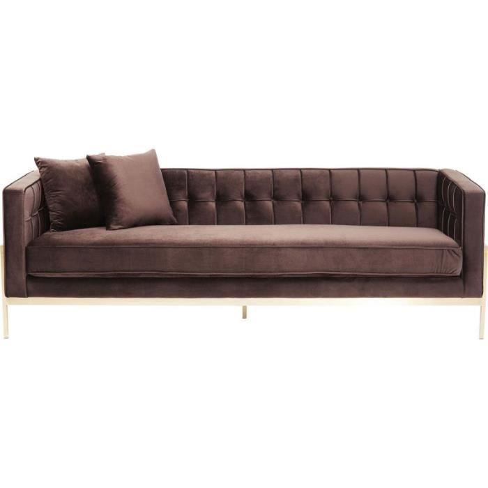 Canapé Loft marron 3 places Kare Design