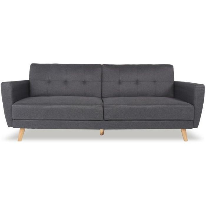 Canapé convertible Rafael Tissu Gris foncé