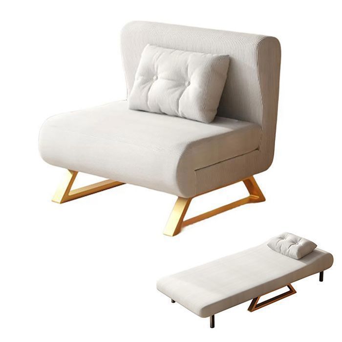 Canapé convertible 3 en 1 - IGTOPS - Tissu velours - Latex - Dossier réglable en 5 directions - Capacité de charge de 150 kg