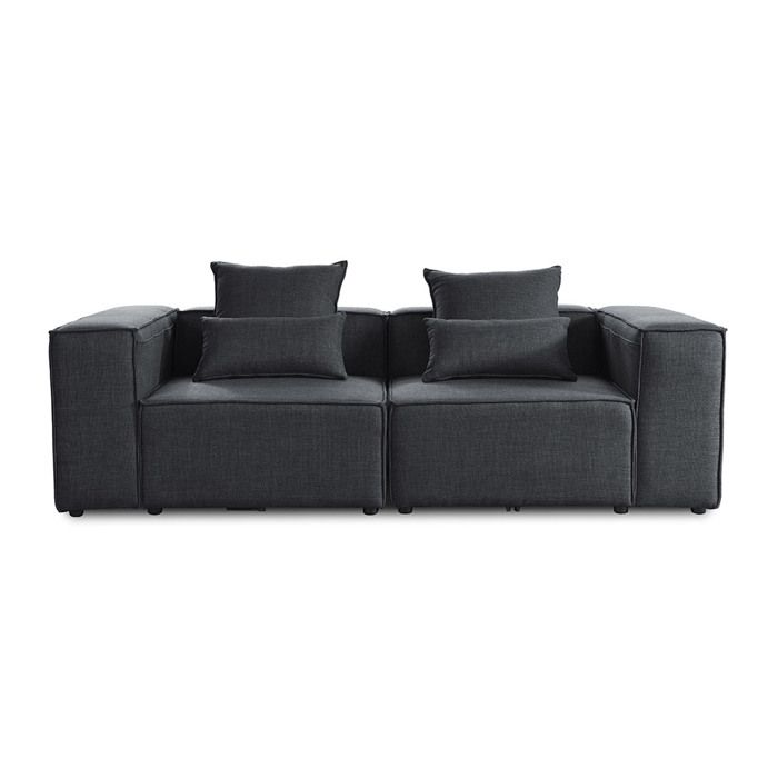 Canapé modulable HOME DELUXE VERONA S - 240 x 120 cm anthracite
