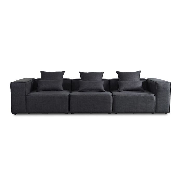 Canapé modulable HOME DELUXE VERONA M - 327 x 120 cm anthracite