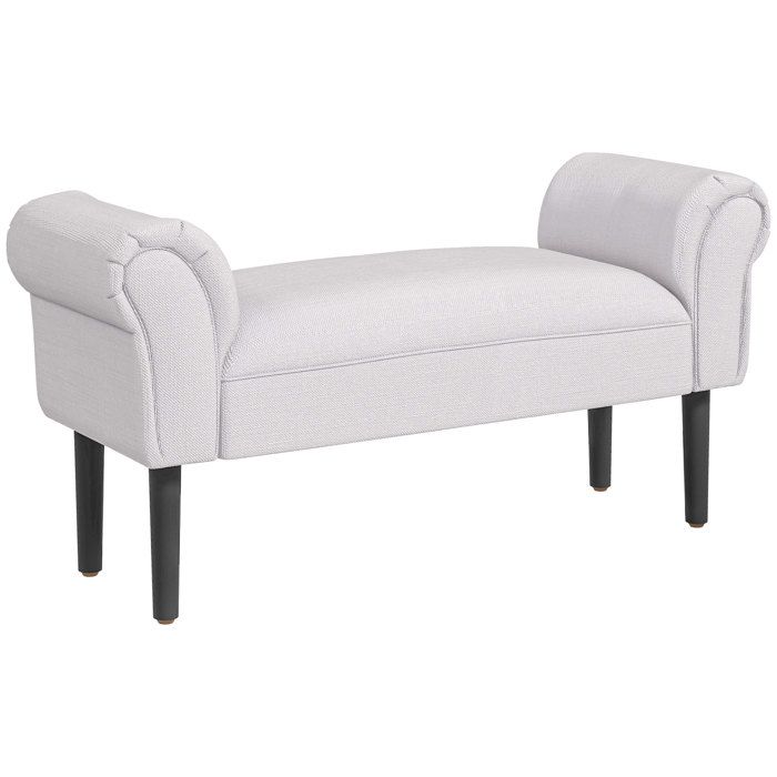 HOMCOM - banquette - Bois - 102x36x51cm - Gris