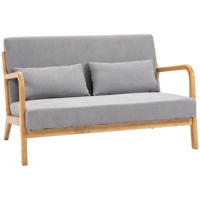 Canapé lounge 2 places - 4 co 122x71x76cm Gris