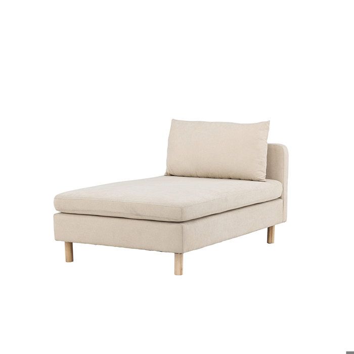 Zero canapé, lit de repos module de canapé méridienne beige.