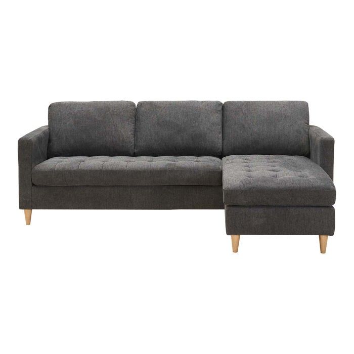 Firenze canapé chaise longue gris foncé.