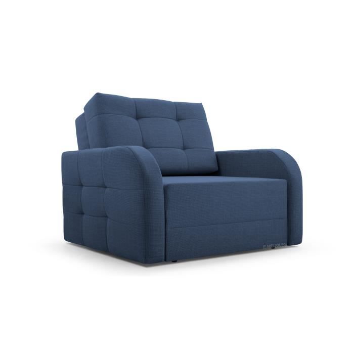 Fauteuil innovant avec fonction de couchage, meubles de salon, design élégant - Porto 80 - Bleu foncé (BRAGI 86)
