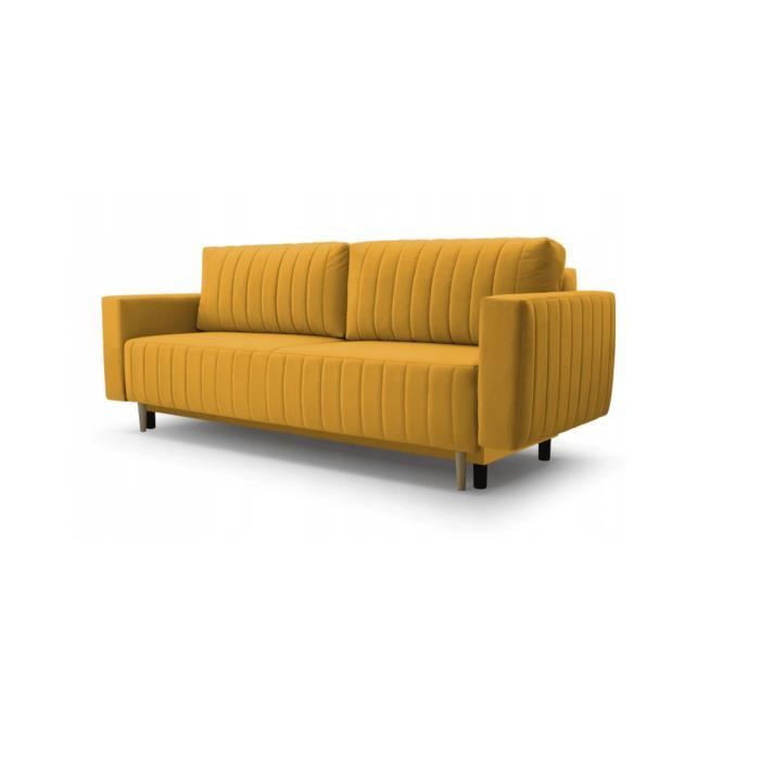Canapé-lit élégant, Canapé moderne, Intérieur moderne, Salon, Chambre, Canapé - RIVEN (YELLOW - TRINITY 26)
