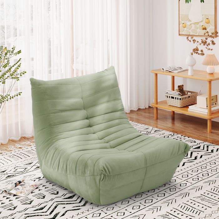 Canapé simple Scandinave,Canapé Tatami confortable,Canapé de sol paresseux du milieu du siècle,Fauteuil 80x85x84cm Vert