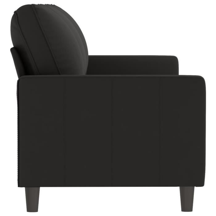 Drfeify Canapé à 3 places Noir 180 cm Velours 106976