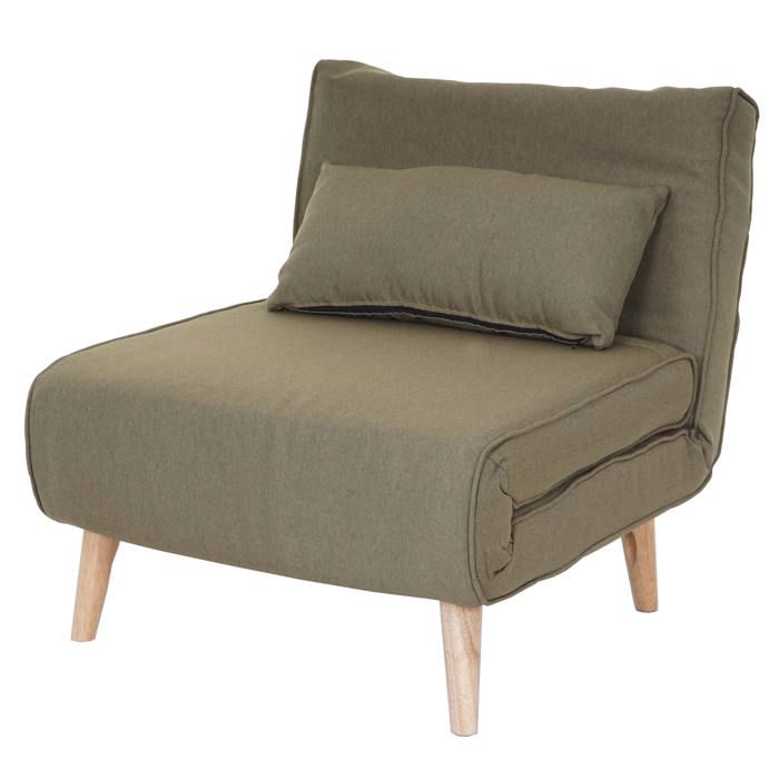 Fauteuil de couchage canape lit chaise fonctionnelle relaxation dimension 185x75 cm en tissu vert 04_0006257