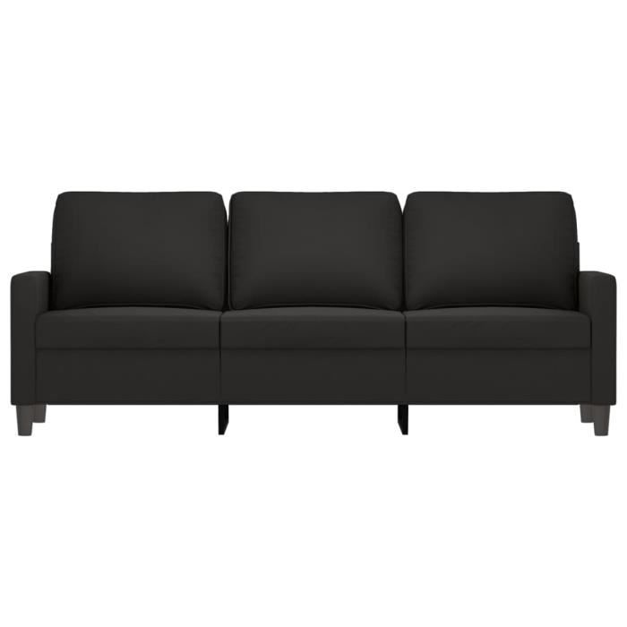 CUQUE Canapé à 3 places Noir 180 cm Velours 111607
