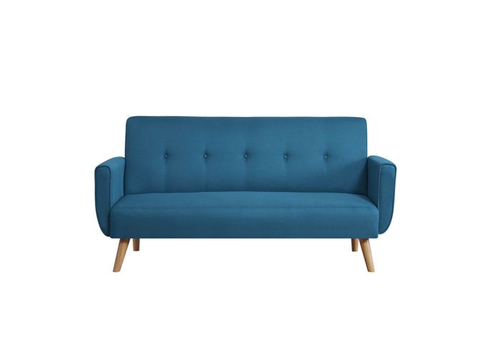 MALMO - Canapé scandinave convertible 3 places bleu canard