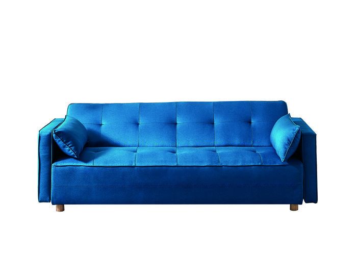 COPENHAGUE - Canapé scandinave convertible 3 places bleu canard