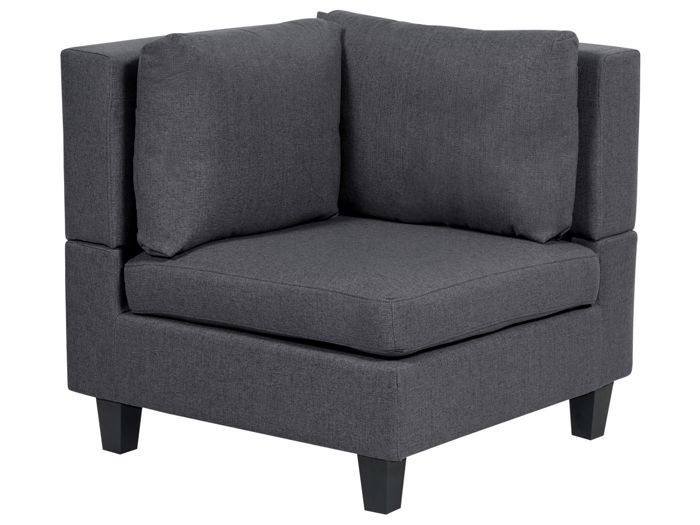 Section d'angle en tissu gris foncé UNSTAD