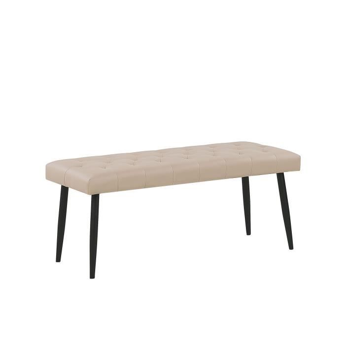 Beliani - Bout de lit en simili-cuir beige ESSONNE