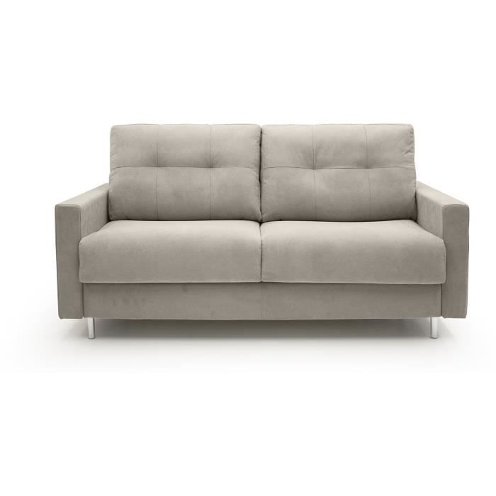 Canapé convertible rapide en tissu gris - Alterego Divani Rocky-C160-DUB24-PO